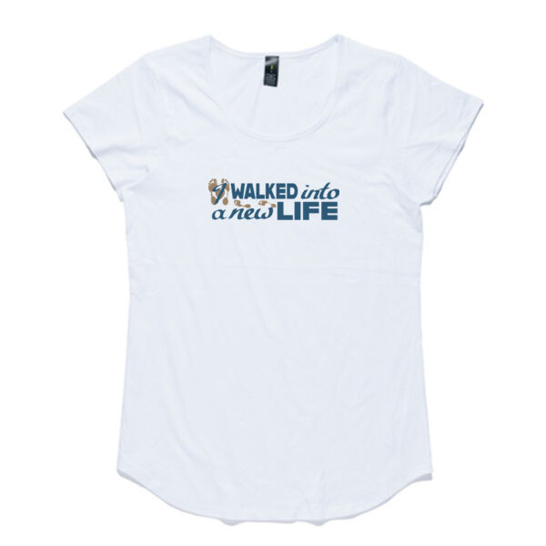 Walk into a New Life - AS Colour Women's Mali Capped Sleeve Tee Thumbnail