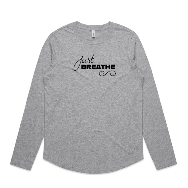 Just Breathe - AS Colour Women's Curve Longsleeve - 4055 Thumbnail