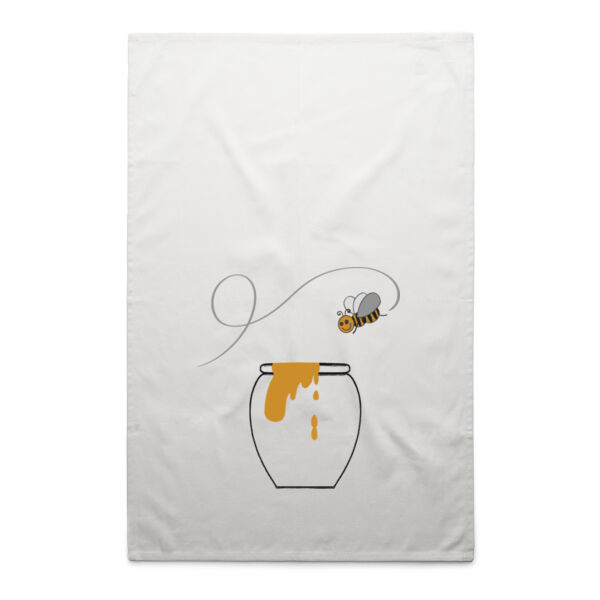 Bees love honey - AS Colour 100% Cotton Twill Tea Towel Thumbnail