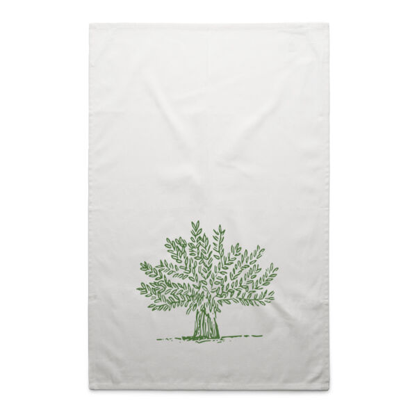 Olive Tree | Green - AS Colour 100% Cotton Twill Tea Towel Thumbnail