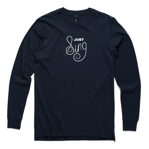 Just Sing | White - AS Colour Mens Staple Longsleeve Tee Thumbnail